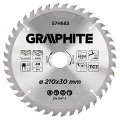 Tarcza do pilarki, widiowa, 210 x 30 mm, 40 zębów 57H683