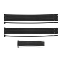 Opaski zaciskowe EXTREME czarne, zestaw 2.5 x 100 mm, 3.6 x 150 mm, 4.8 x 200 mm po 25szt 01-672