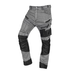 Spodnie robocze DENIM, wzmocnienia Oxford, szare, rozmiar M 81-360-2-M