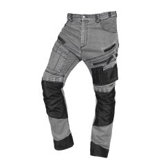 Spodnie robocze DENIM, wzmocnienia Oxford, szare, 81-360-2