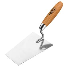 Kielnia sztukatorska trapezowa, 160 mm, uchwyt drewniany 50-142