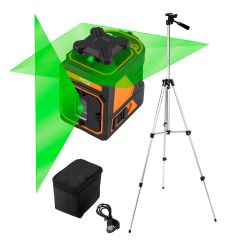 Laser płaszczyznowy 30 m, 5 linii, 360° w poziomie, z etui i statywem 1.5 m 75-160