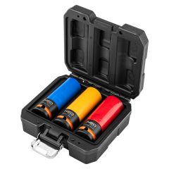 Nasadki do felg aluminiowych - zestaw 3 szt. (17 mm, 19 mm, 21 mm), Cr-Mo 12-350