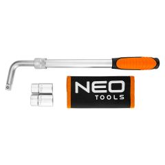 Klucz teleskopowy do kół z nasadkami: 17 x 19 mm, 21 x 23 mm 11-105