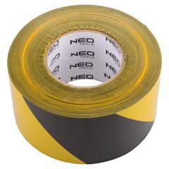 Taśma ostrzegawcza żółto-czarna 75 mm x 500 m 56-079