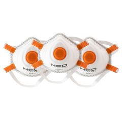 Półmaska przeciwpyłowa, FFP3, z zaworem, 3 szt., CE 97-322