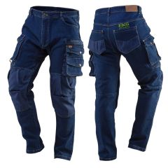 Spodnie robocze DENIM, wzmocnienia na kolanach, rozmiar M 81-228-M-EKG