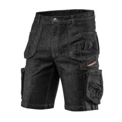 Krótkie spodenki robocze DENIM, czarne 81-273