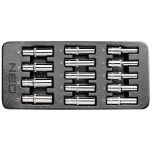 Nasadki długie 1/2", 8-21 mm, zestaw 14 szt., wkładka 84-243