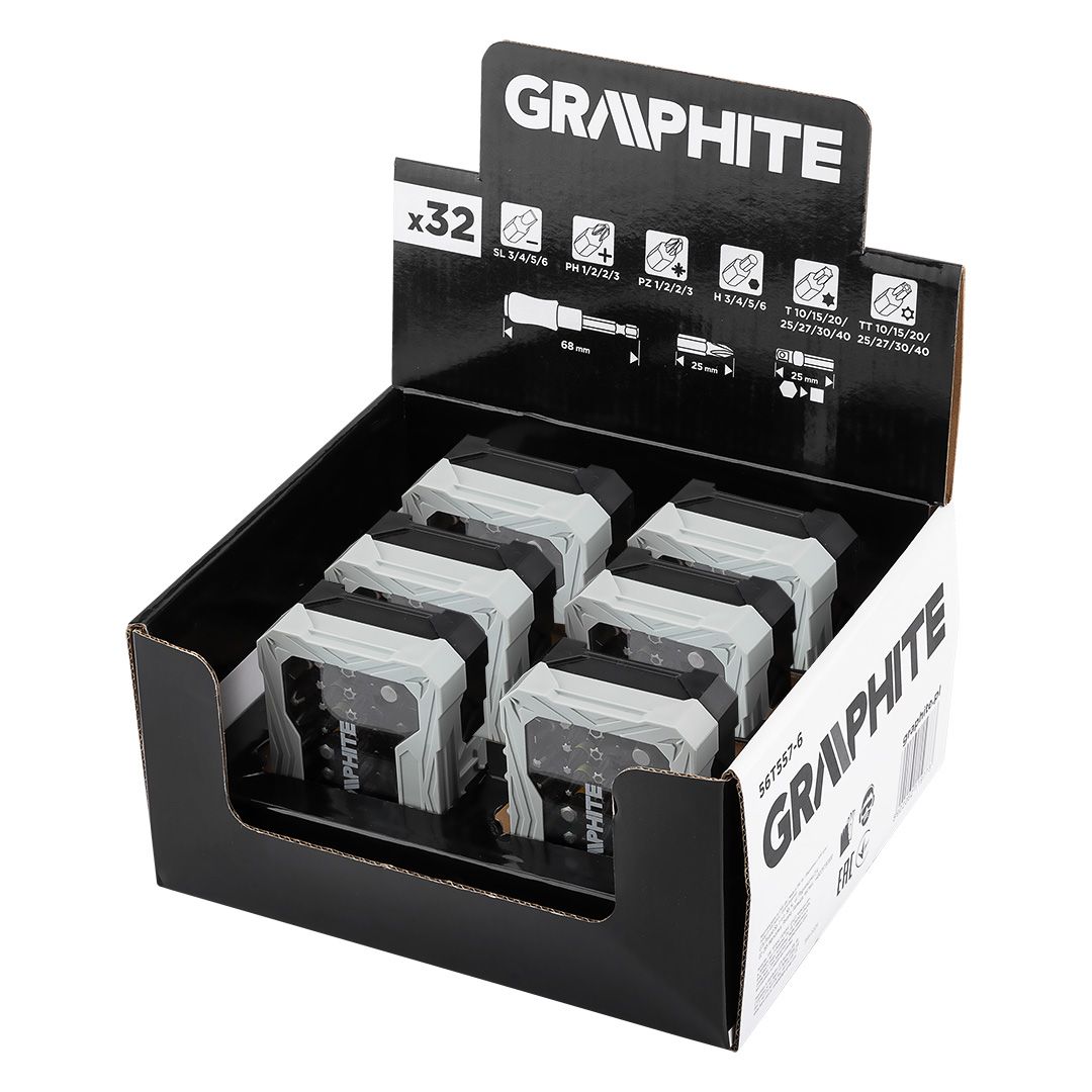 Display box 6 x 56T557 (Zestaw bitów 32 szt.) 56T557-6 Dobra