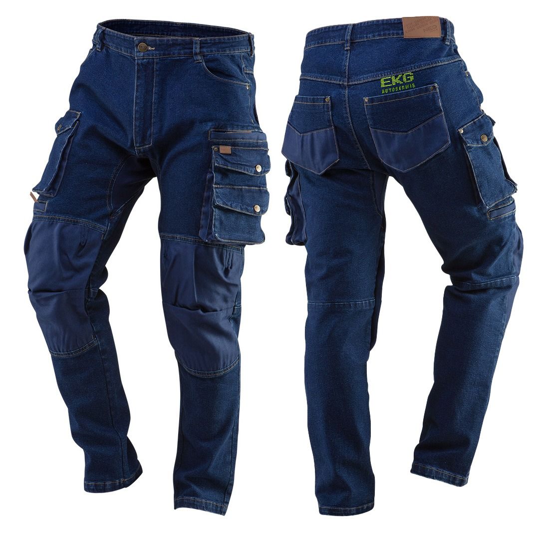 Spodnie robocze DENIM, wzmocnienia na kolanach, rozmiar M 81-228-M