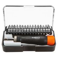 Końcówki wkrętakowe precyzyjne z uchwytem, zestaw 17 szt. 04-228