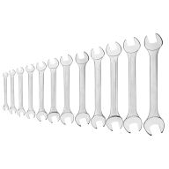 Klucze płaskie dwustronne 6-32 mm, zestaw 12 szt. 09-852