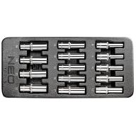 Nasadki długie 1/2", 8-21 mm, zestaw 14 szt., wkładka 84-243