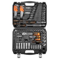 Zestaw kluczy 150 elementów 1/2", 1/4" 10-210