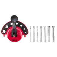 Wiertła diamentowe 4-12 mm z prowadnicą, zestaw 8 szt. 60H840