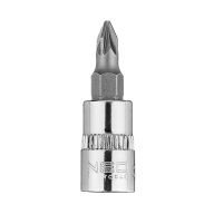 Końcówka wkrętakowa PZ1 na nasadce 1/4", krótka, 37 mm 10-319