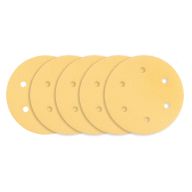 Papier ścierny na rzep 225 mm, K80, 5 szt., z 6 otworami do szlifierki 59G264, 59G265 54H029