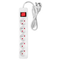 Przedłużacz listwowy 1.5 m, 3 x 1.5 mm2, 5G, biały, ON/OFF 90-177