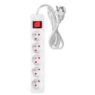 Przedłużacz listwowy 3 m, 3 x 1.5 mm2, 5G, biały, ON/OFF 90-179