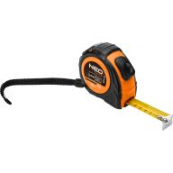 Miara zwijana stalowa 5 m x 25 mm, auto blokada, dwa przyciski stop 67-223