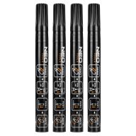 Marker budowlany gruby, czarny, permanentny, wodoodporny, lakierowy, aluminiowy, 4 szt. 13-850