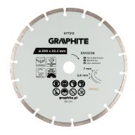 Tarcza diamentowa do cięcia segmentowa, 230 x 22.2 mm, na sucho 57T313