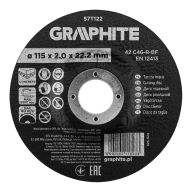 Tarcza tnąca, korundowa do betonu 115 x 2.0 x 22.2 mm, 42 C46-R-BF, wypukła 57T122