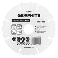 Tarcza z ostrzem TCT do cięcia drewna z gwoździami 125 x 1.2 x 22.22 mm 57T125