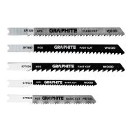 Zestaw brzeszczotów do wyrzynarki, 6 TPI, 8 TPI, 10 TPI, 12 TPI, HCS, uchwyt typu U, 5 szt. 57T520