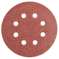 Krążki ścierne na rzep 125 mm, P60, 5 szt., z 8 otworami 55-940