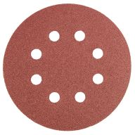 Krążki ścierne na rzep 125 mm, P120, 5 szt., z 8 otworami 55-943