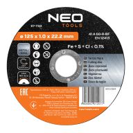 Tarcza tnąca do metalu 125 x 1.0 x 22.2 mm, 41 A60-R-BF, INOX 57-733