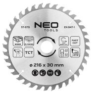 Tarcza do pilarki, widiowa, 216 x 30 mm, 36 zębów 57-679