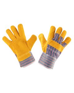 Rękawice robocze, dwoina bydlęca żółta, 10.5" 97-650