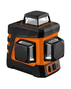 Laser płaszczyznowy 20 m 3D, zielony, 360° w trzech płaszczyznach, z etui i uchwytem magnetycznym, k 75-108